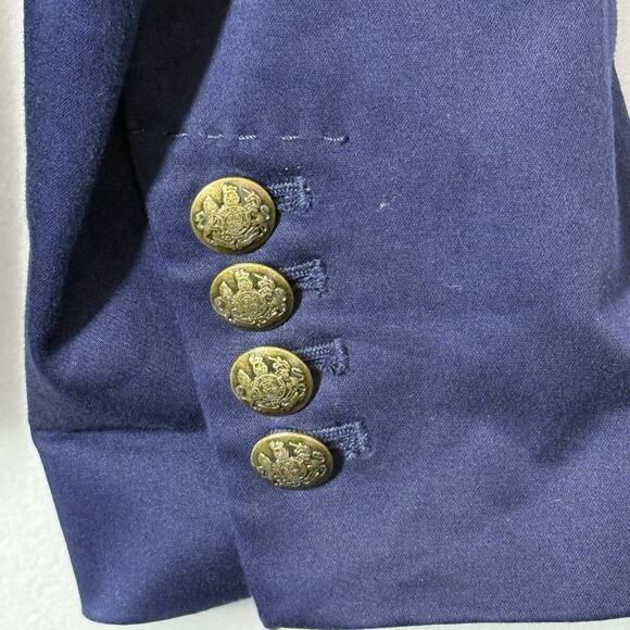 Banana Republic Blazer Jacket Womens 6 Navy Blue Fitted Front Buttons - Picture 3 of 9